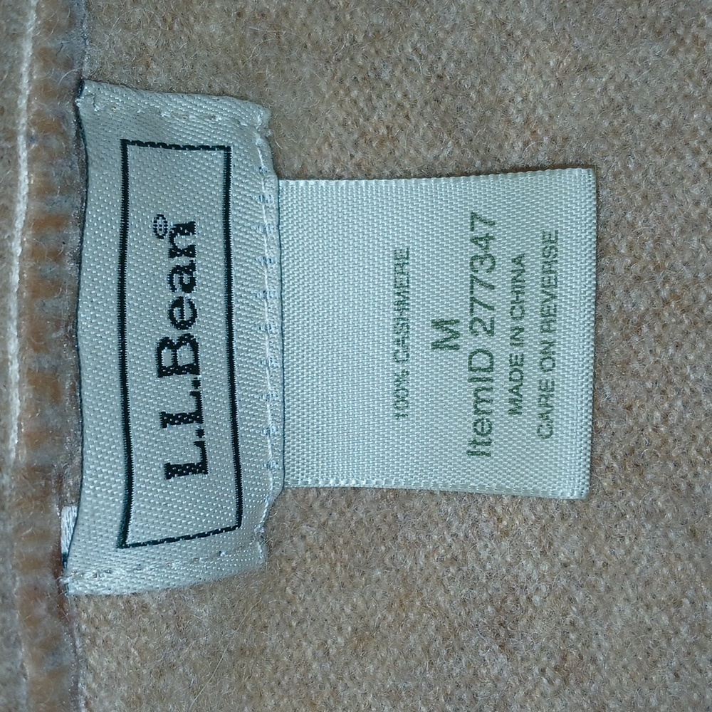 L.L.Bean Beige Cashmere Pullover - image 4